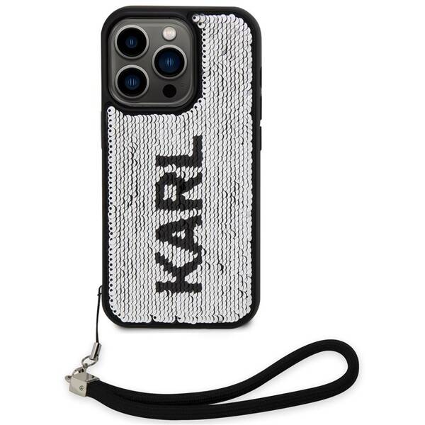 Kryt na mobil Karl Lagerfeld Sequins Reversible na Apple iPhone 14 Pro Max černá barva
