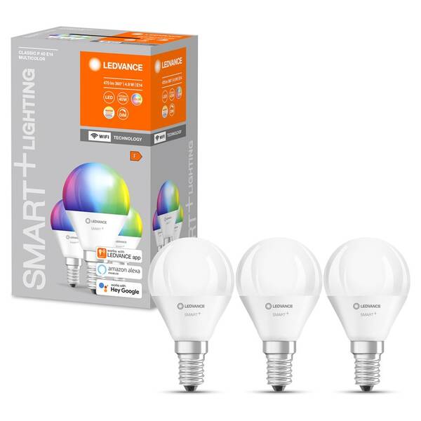 Chytrá žárovka LEDVANCE SMART+ WiFi Mini Bulb Multicolour 5W E14 3ks 
