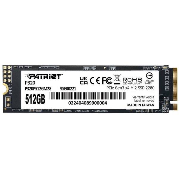 SSD Patriot P320 512GB NVMe 
