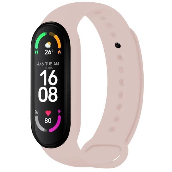 Řemínek FIXED Silicone Strap na Xiaomi Band 7/ Mi Band 6/ Mi Band 5 růžová barva
