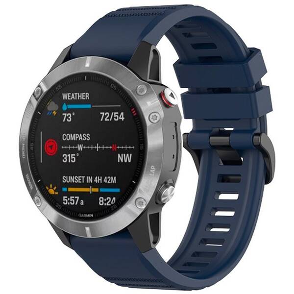 Řemínek FIXED Silicone Strap na Garmin QuickFit 26 mm modrá barva
