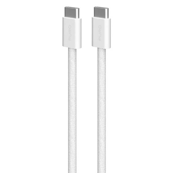 Kabel Puro Fabrik FABK4 USB-C/USB-C, 60 W, 1,5 m bílá barva
