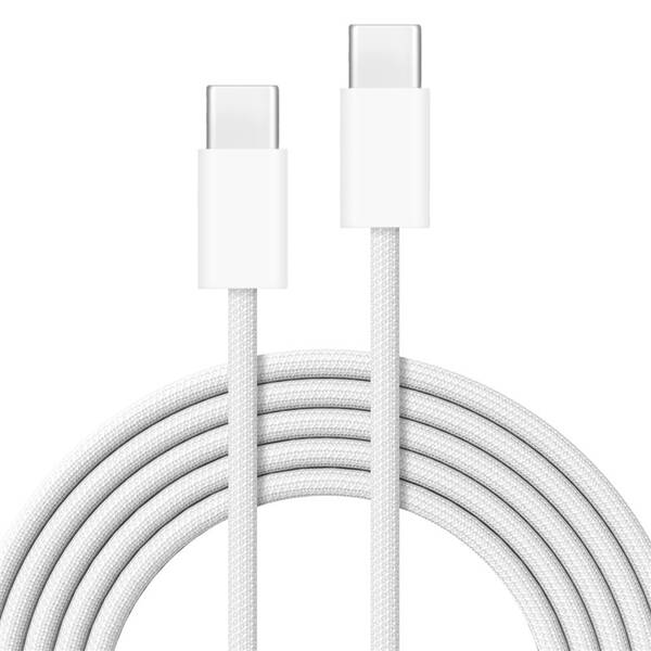 Kabel CubeNest USB-C/USB-C, 60W, 1m bílá barva
