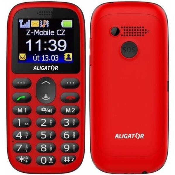 Mobilní telefon Aligator A510 Senior černá barva
