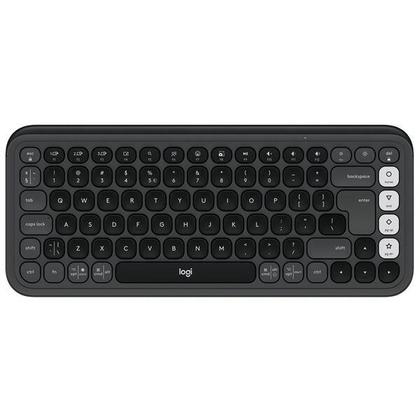 Klávesnice Logitech POP ICON, US layout šedá barva
