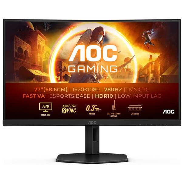 Monitor AOC C27G4ZXU černá barva
