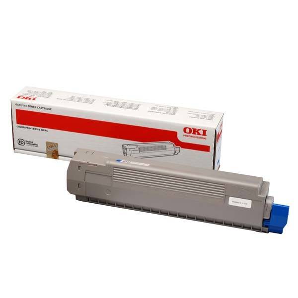 Toner OKI C801/C821, 7300 stran azurová barva
