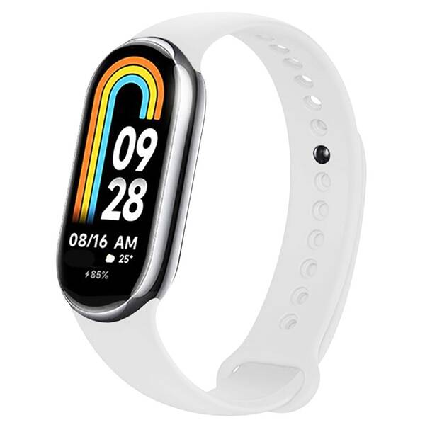 Řemínek FIXED Silicone Strap na Xiaomi Mi Band 8/Smart Band 9 bílá barva
