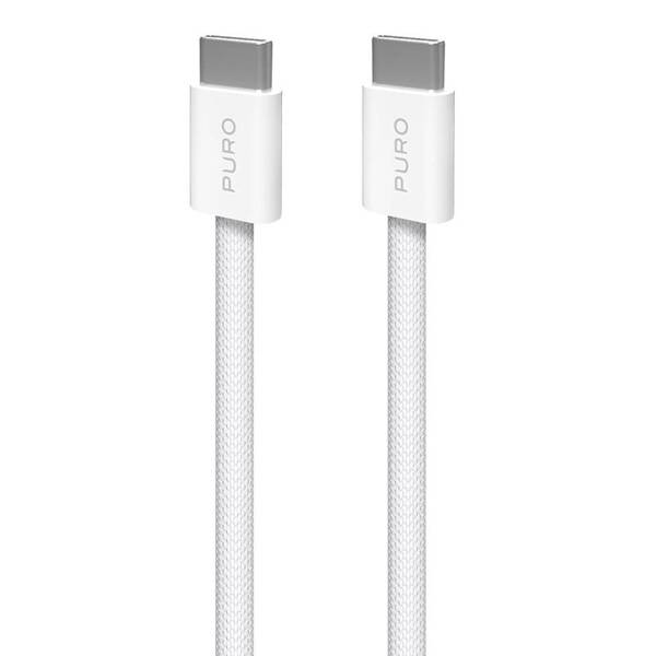 Kabel Puro Fabrik FABK4 USB-C/USB-C, 240 W, 2 m bílá barva
