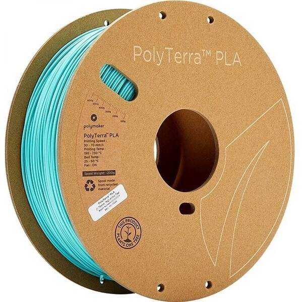 Tisková struna Polymaker PolyTerra PLA, 1,75 mm, 1 kg - Arctic Teal 
