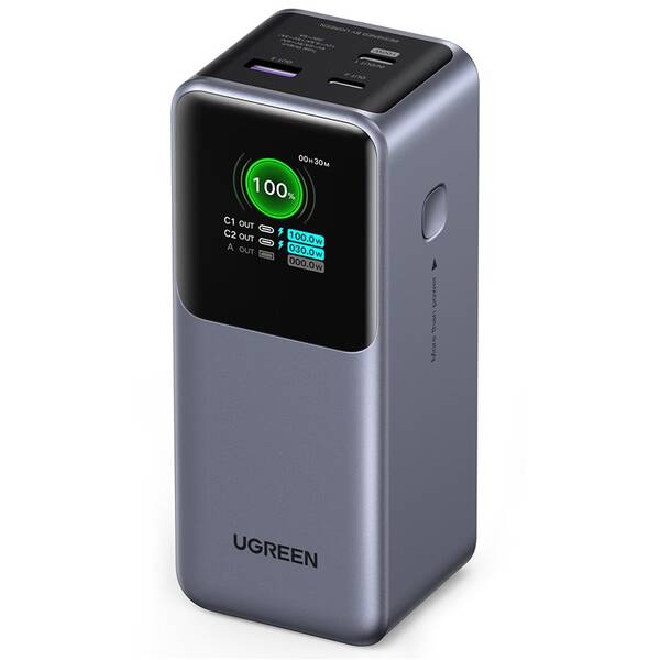 Powerbank UGREEN 20000mAh 130W stříbrná barva
