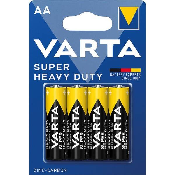 Baterie zinkouhlíková Varta Super Heavy Duty AA, 4ks 
