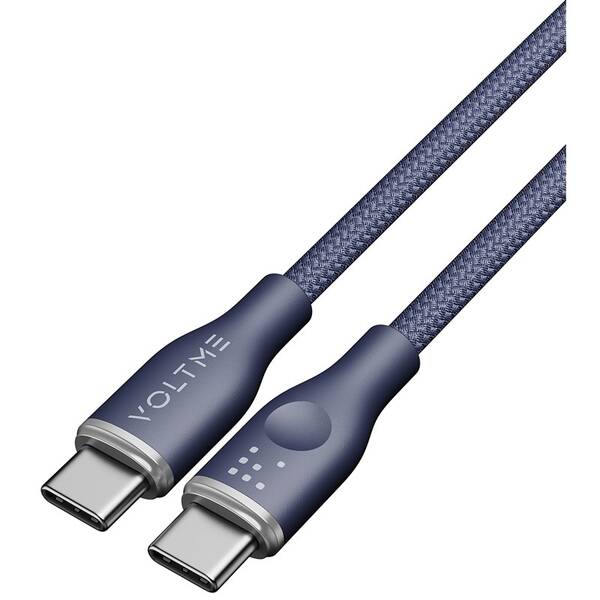 Kabel Voltme Powerlink Rugg Series USB-C/USB-C, CTC 5A/100W 1,8m modrá barva
