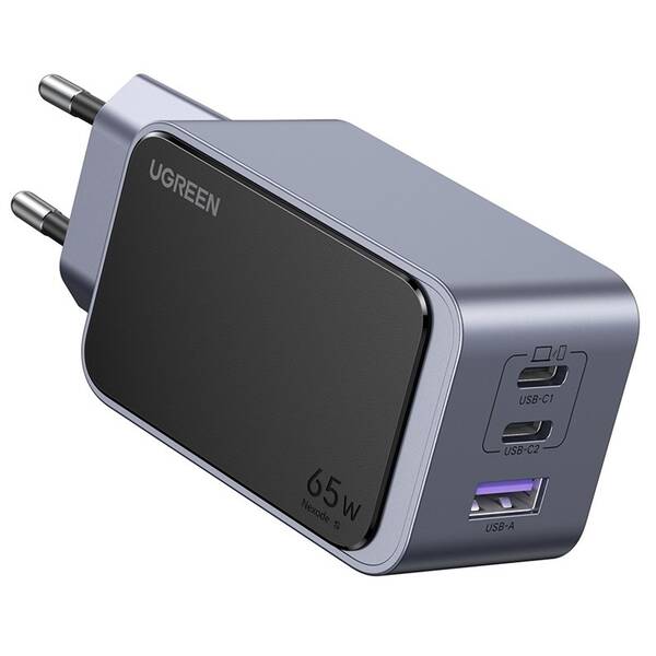 Nabíječka do sítě UGREEN Nexode S 65W 2xUSB-C, 1xUSB-A, GaN šedá barva
