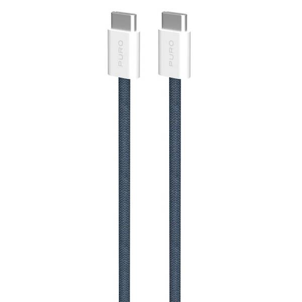 Kabel Puro Fabrik FABK4 USB-C/USB-C, 60 W, 1,5 m modrá barva
