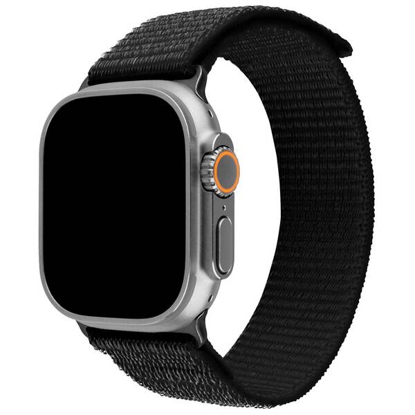 Řemínek FIXED Nylon Strap na Apple Watch Ultra 49mm černá barva
