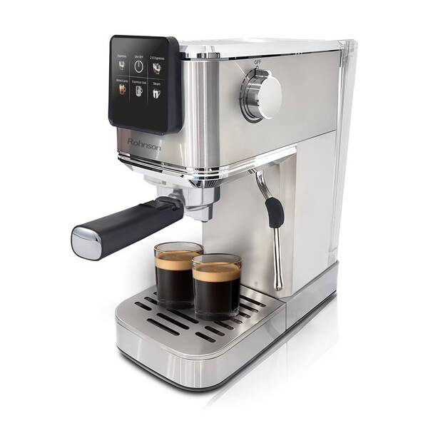 Espresso Rohnson R-98016 Hot & Cold stříbrná barva
