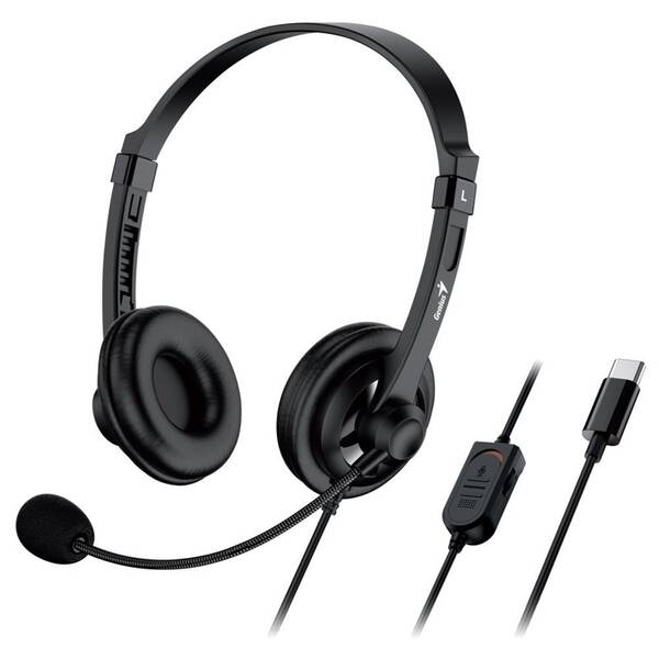 Headset Genius HS-230U, USB-C černá barva
