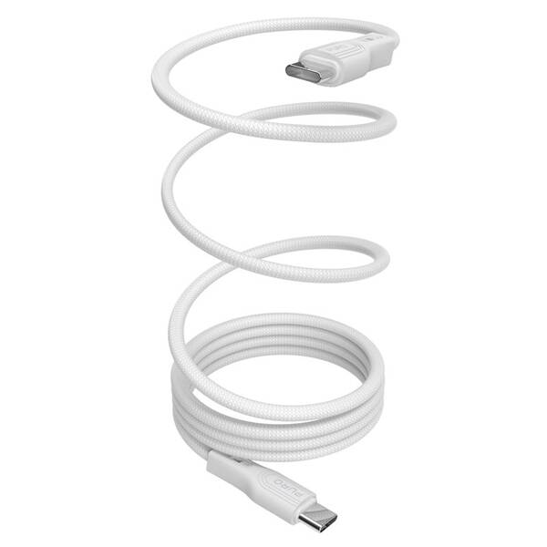 Kabel Puro USB-C/USB-C, magnetický, 60 W, 1 m bílá barva
