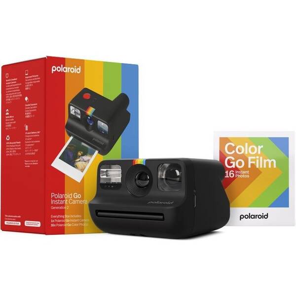 Instantní fotoaparát Polaroid Go Gen 2 E-box černá barva
