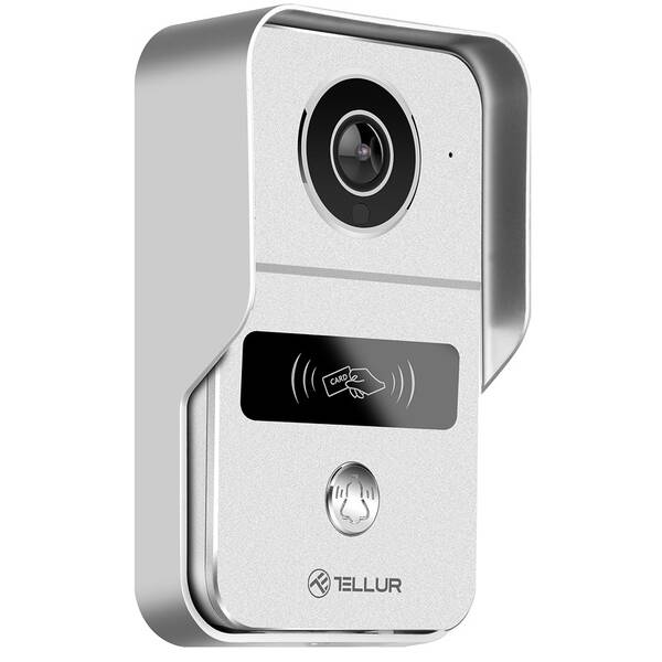 Videozvonek Tellur WiFi Smart Video DoorBell šedá barva
