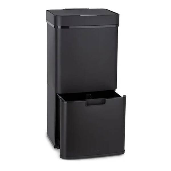 Odpadkový koš Klarstein Royal Trash Matte Black, 72 l černá barva
