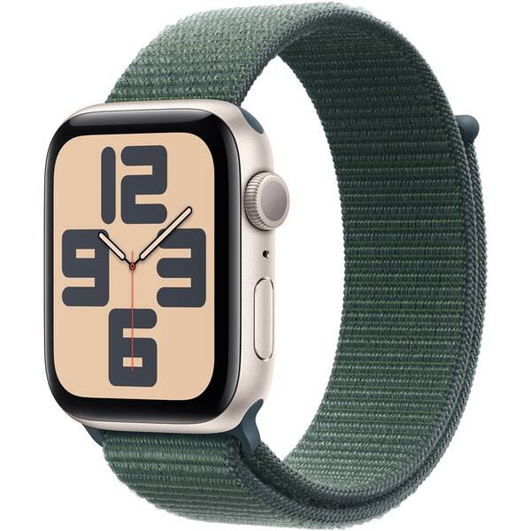 Chytré hodinky Apple GPS 40mm pouzdro z hvězdně bílého hliníku - jezerně zelený provlékací sportovní řemínek 
