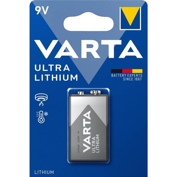 Baterie lithiová Varta Professional 9V, 6LR61, blistr 1ks 
