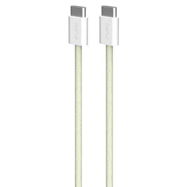 Kabel Puro Fabrik FABK4 USB-C/USB-C, 60 W, 1,5 m žlutá barva
