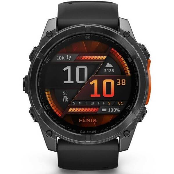 Chytré hodinky Garmin fenix 8 51 mm AMOLED - Slate Gray / Black Silicone Band 
