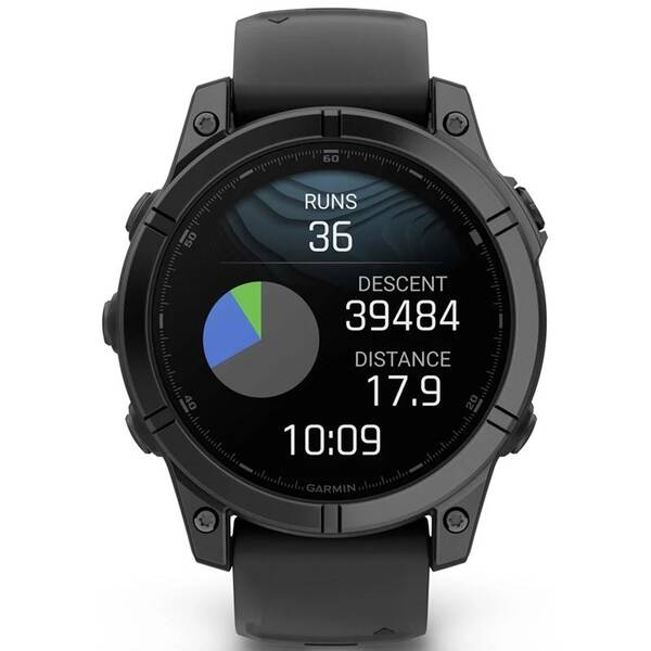 Chytré hodinky Garmin fenix E 47 mm - Slate Gray / Black Silicone Band + Topo Czech PRO voucher 
