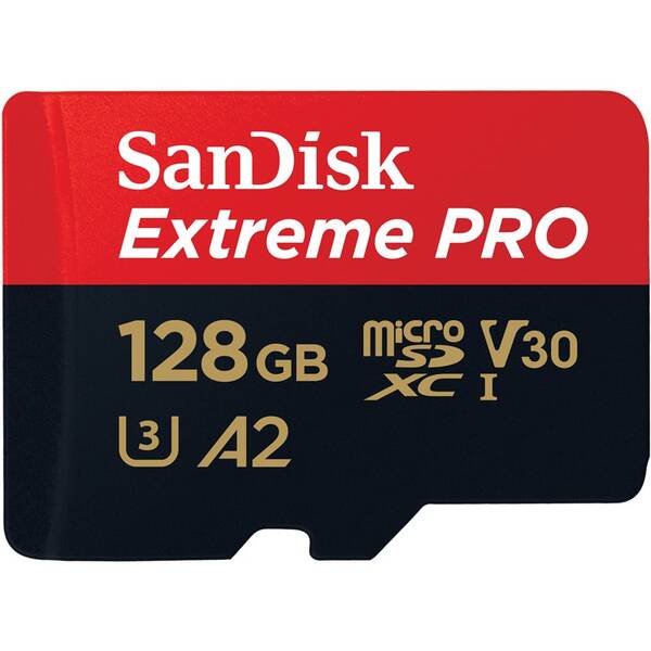 Paměťová karta SanDisk 128GB UHS-I U3 (200R/90W) + adaptér 
