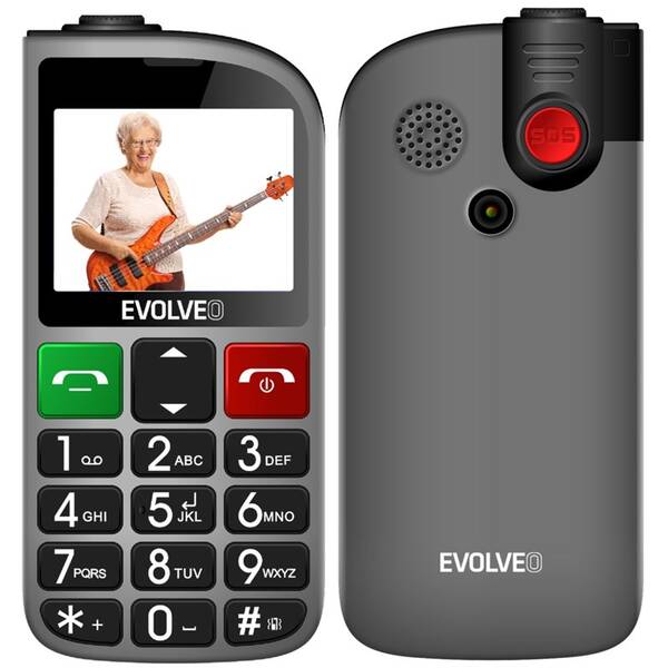 Mobilní telefon Evolveo EasyPhone FL stříbrná barva
