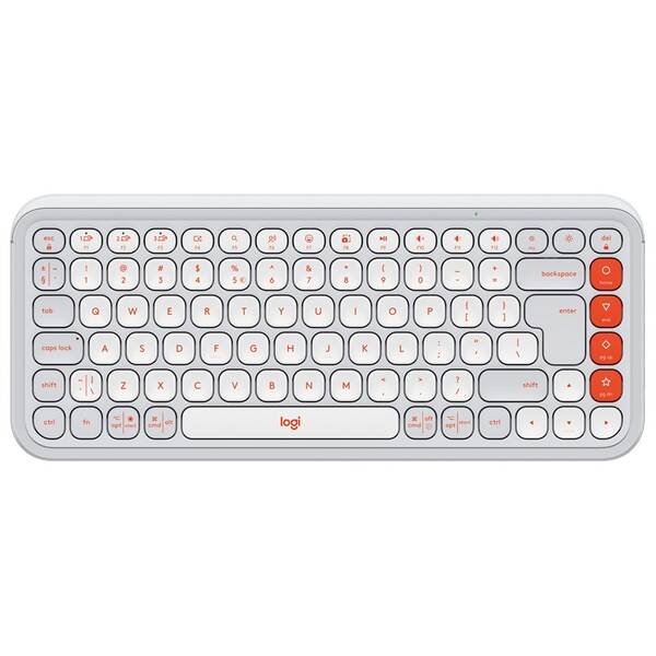 Klávesnice Logitech POP ICON, US layout bílá barva
