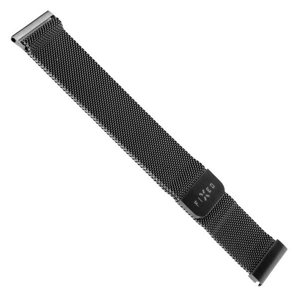 Řemínek FIXED Mesh Strap s šířkou 20mm na smartwatch černá barva
