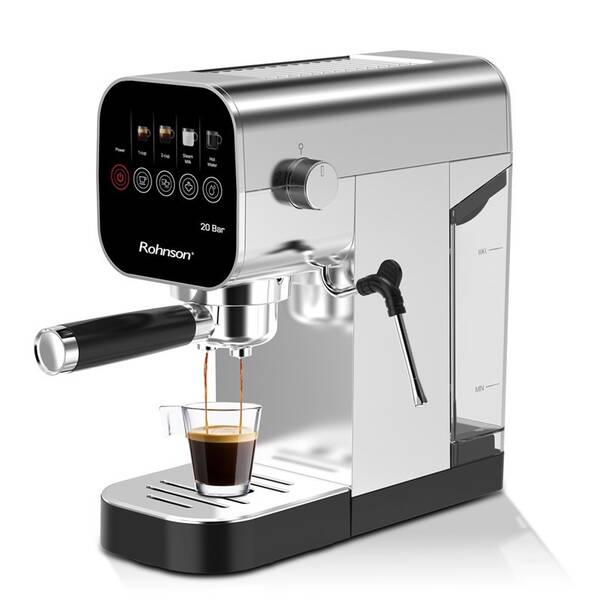 Espresso Rohnson R-98100 stříbrná barva
