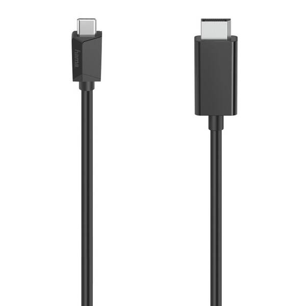 Kabel Hama USB-C/DisplayPort, UHD/4K, 1,5 černá barva
