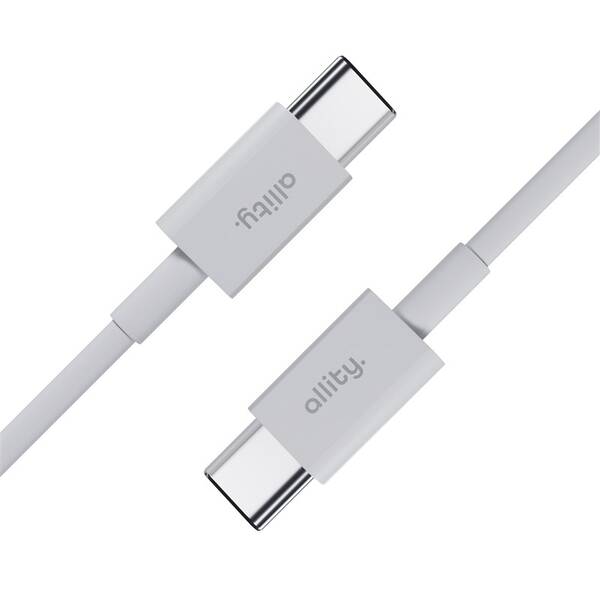 Kabel Allity AUC-03, 100W, USB-C/USB-C, 2m bílá barva
