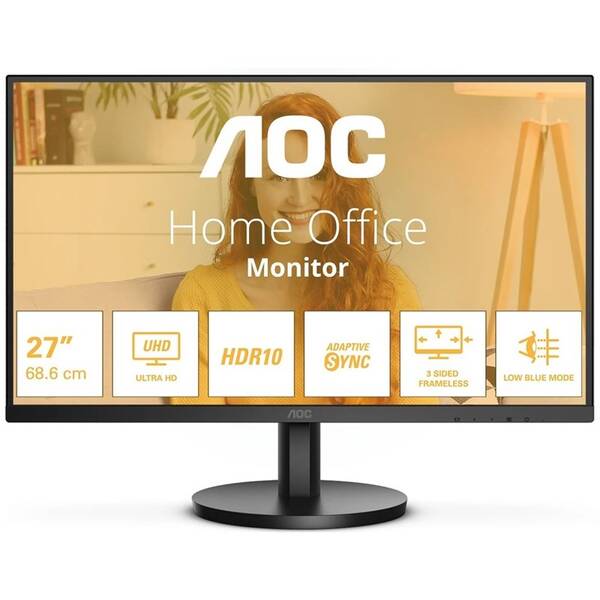 Monitor AOC U27B3M černá barva
