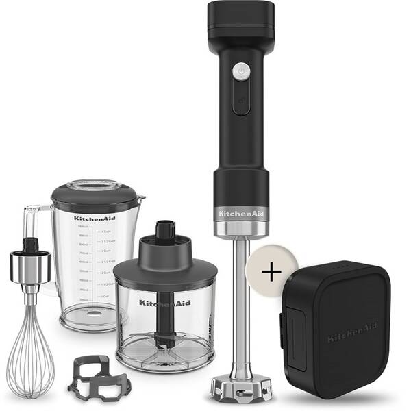 Ponorný mixér KitchenAid 5KHBRV75BM (s baterií) černá barva
