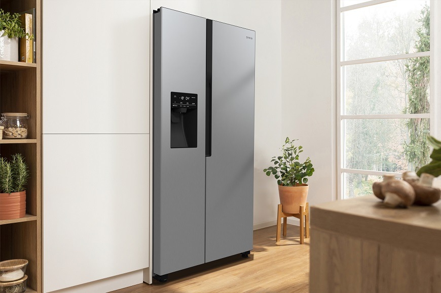 Americká chladnička Gorenje NRR9185ESXL, nerezová