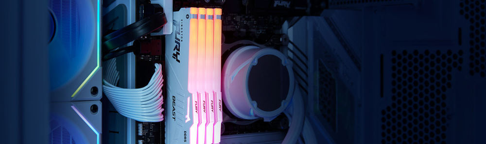 DIMM Kingston FURY Beast White RGB XMP 32 GB (1× 32 GB) (KF564C32BWA-32)