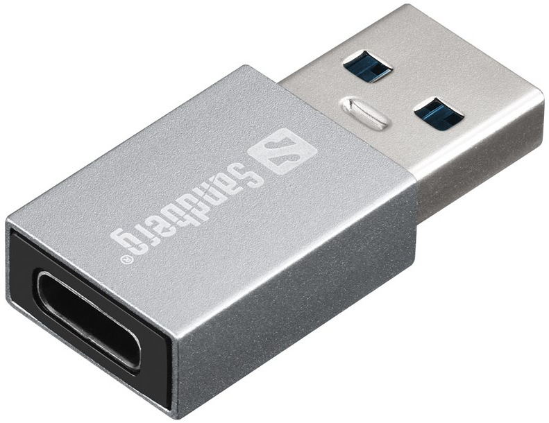 Sandberg USB-A/USB-C, stříbrná