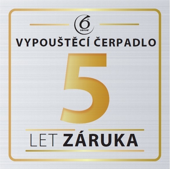 Prodloužená záruka 5 let na motor vypouštěcího čerpadla