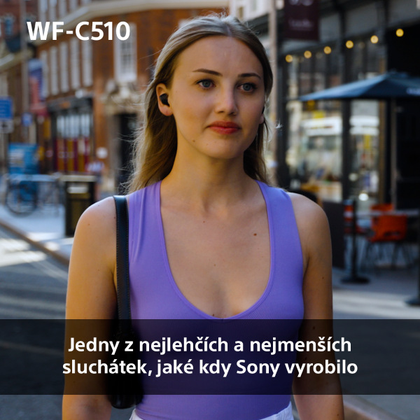 Sluchátka Sony WF-C510 - bílá, nejlehčí a nejmenší sluchátka