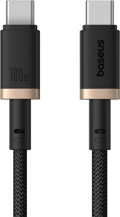 Kabel Baseus Dura USB-C/USB-C, 100W, 1m - černý/zlatý