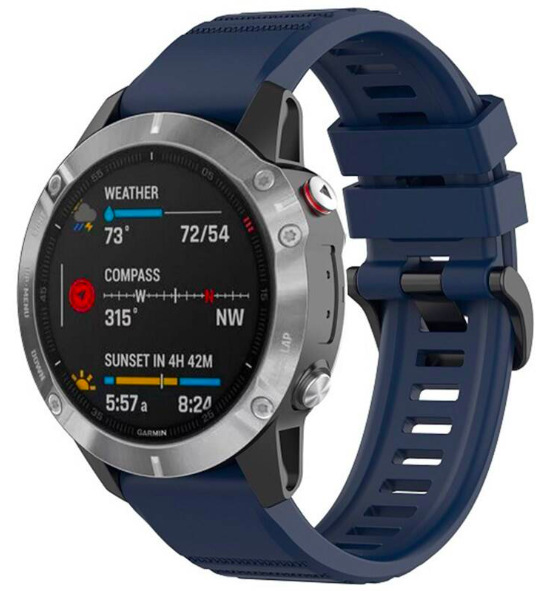 Řemínek FIXED Silicone Strap na Garmin QuickFit 26 mm - modrý