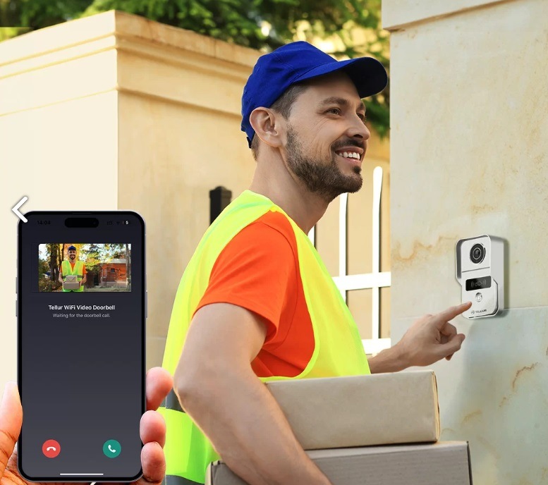 Videozvonek Tellur WiFi Smart Video DoorBell - šedý