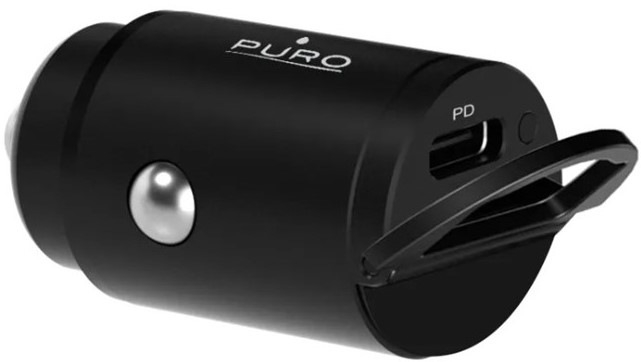 Adaptér do auta Puro Bullet USB-C, 20 W - černá