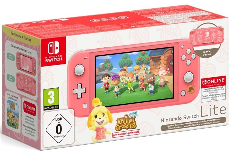 Nintendo Switch Lite + Animal Crossing: New Horizons + Nintendo SWITCH Online předplatné na 12 měsíců